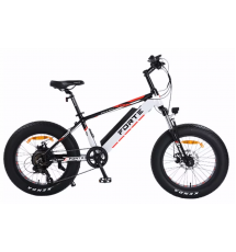Аккумуляторный велосипед Forte Rider (рама 14"/колеса 20"), чёрно-красный
