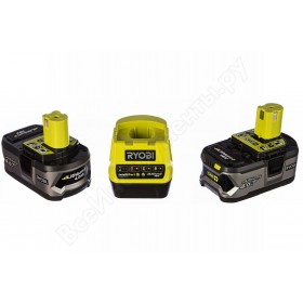 Зарядное устройство Ryobi RC18120-240 + 2 аккумулятора 18В, 4,0 А/ч