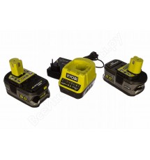 Зарядное устройство Ryobi RC18120-250 + 2 аккумулятора 18В, 5,0 А/ч