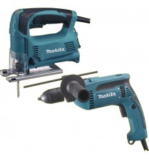 Набор Makita DK0074 дрель HP1641 + лобзик 4329