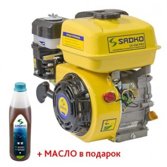 Двигатель бензиновый Sadko GE-200 PRO шлицевой вал
