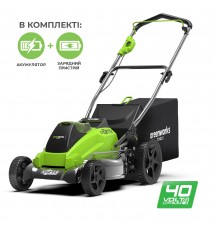 Газонокосилка аккумуляторная Greenworks GD40LM45К4