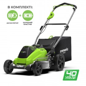 Газонокосилка аккумуляторная Greenworks GD40LM45К4