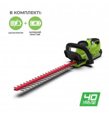 Кусторез аккумуляторный Greenworks G40HT61K2