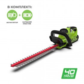 Кусторез аккумуляторный Greenworks G40HT61K2