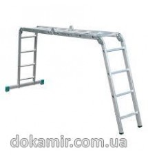 Лестница шарнирная Forte АО52-404 4*4сх., длина 4,67/1,26 м., вес 15,5 кг. 