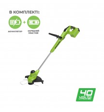 Триммер аккумуляторный Greenworks G40T5K2