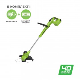 Триммер аккумуляторный Greenworks G40T5K2